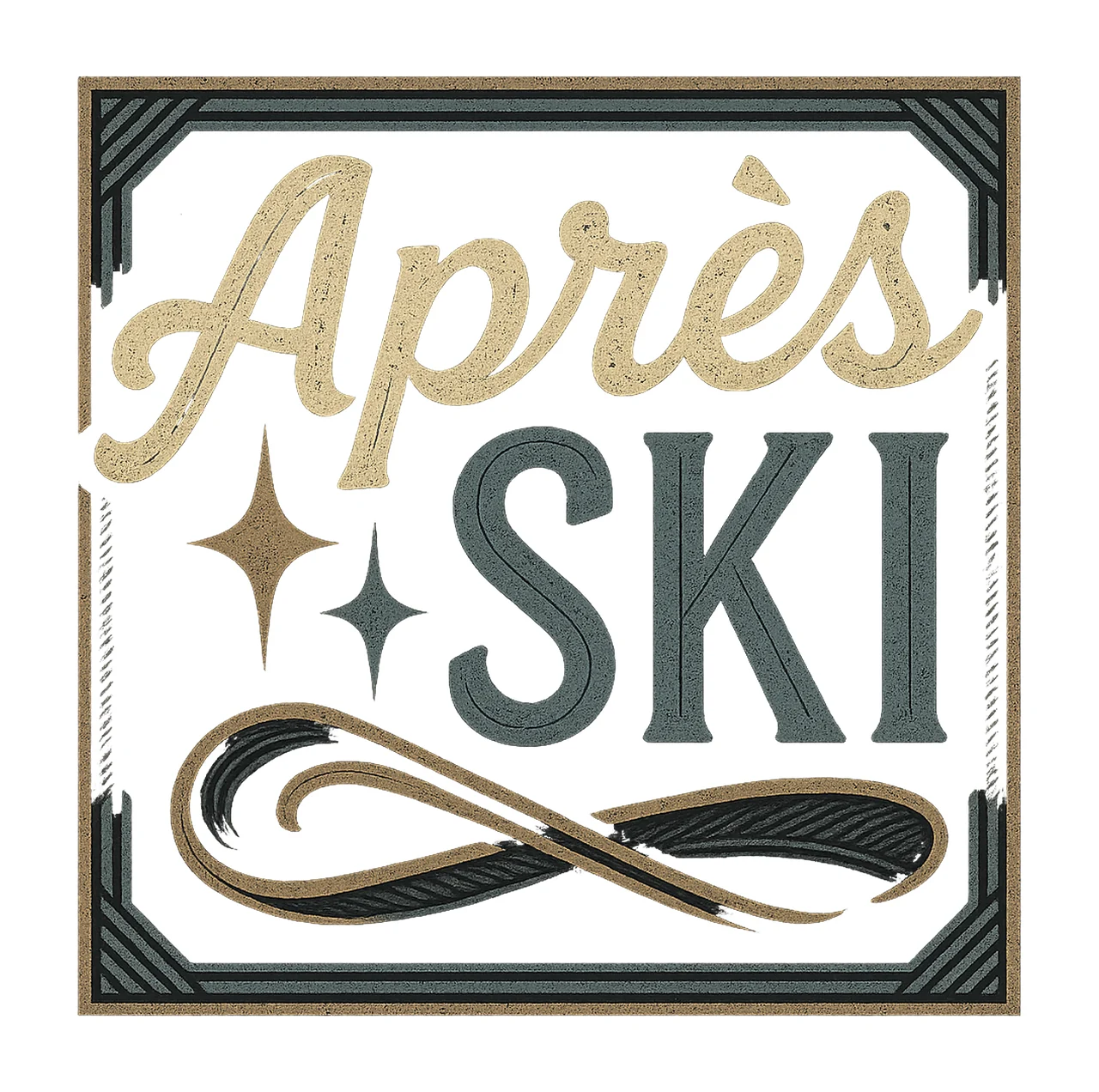 Apres Ski Trip Trendy Winter Shirt Design Downhill Skiing