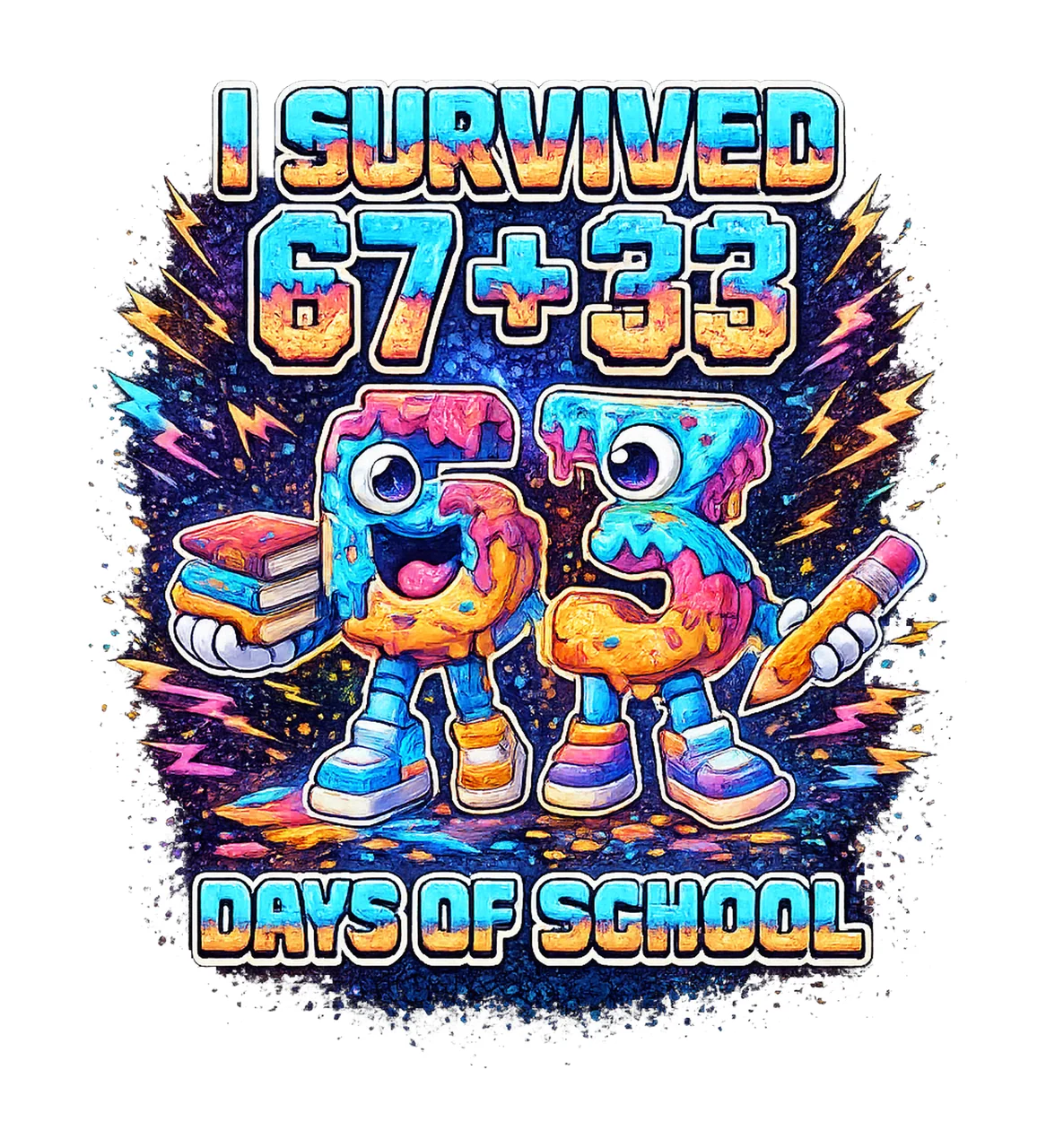 Survived 67 Days Of School Funny Student Shirt Teacher Gift