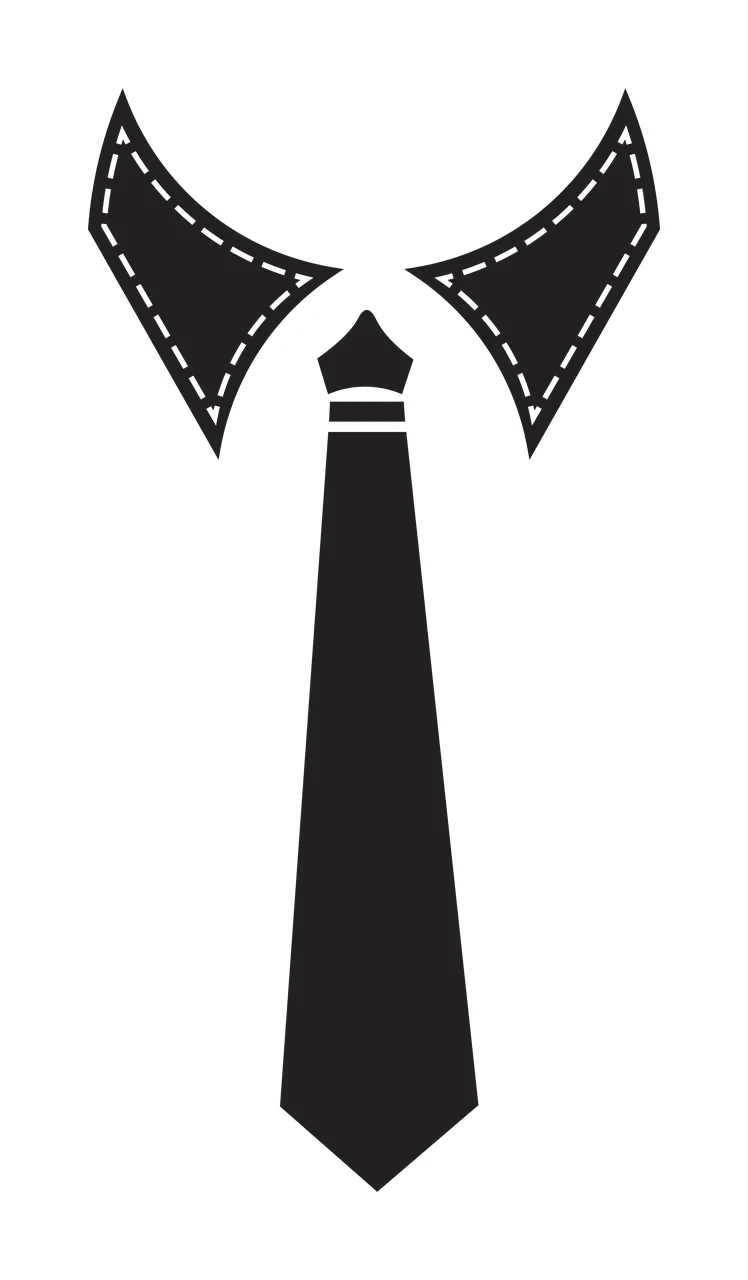 Collared Shirt And Tie Graphic collar black white clothing