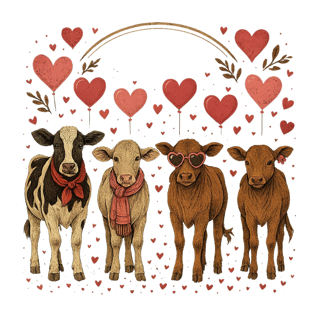Valentine cow heifer design country love western Valentine