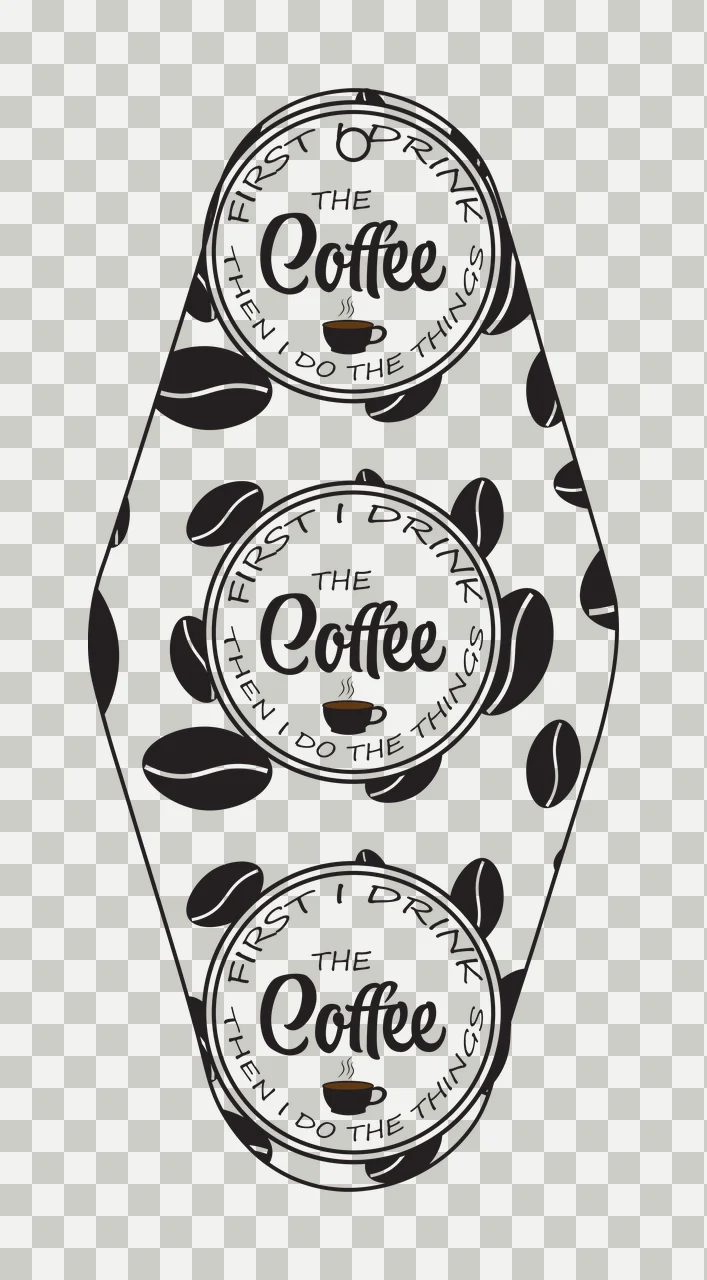 Classic Motel Keychain Coffee Circular Logo Labels Stack cup transparency and detail preview thumbnail