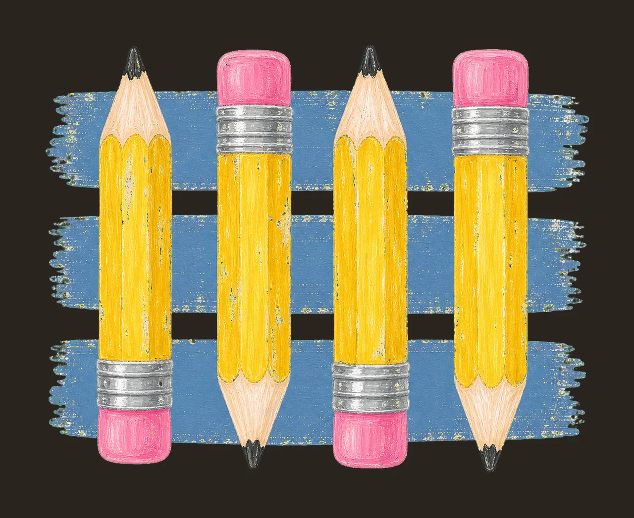 Coastal Pencil Stripes Fall Teacher Mom Teaching Variation E contrast preview thumbnail