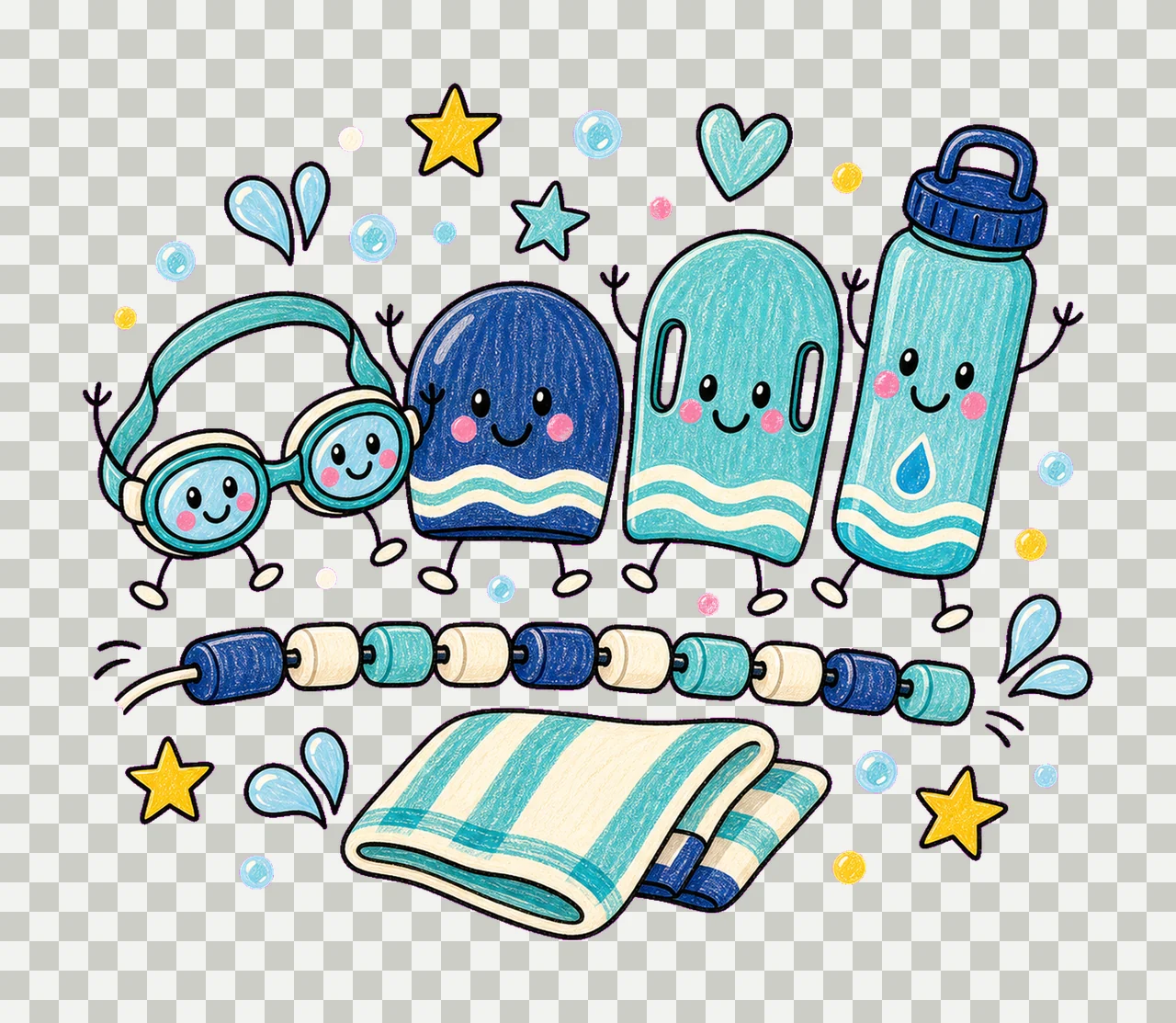swim team 04 cozy crayon sublimation instant shirt design transparency and detail preview thumbnail