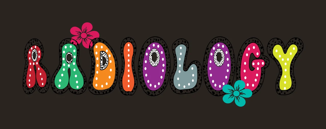 Radiology Typography With Flower Accents labeling flowers dots contrast preview thumbnail