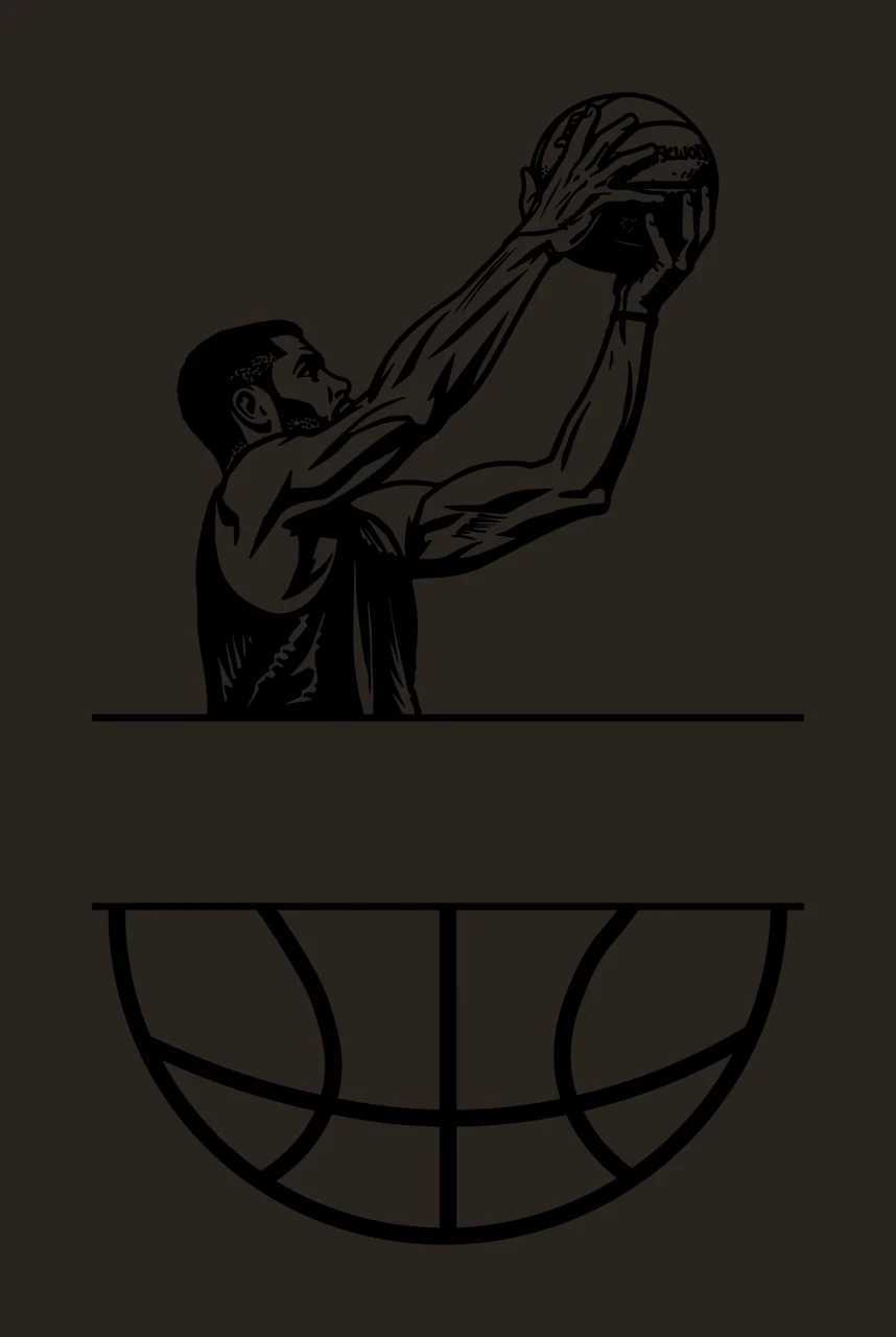 Can Glass Wrap Basketball Player Shooting Ball Split contrast preview thumbnail