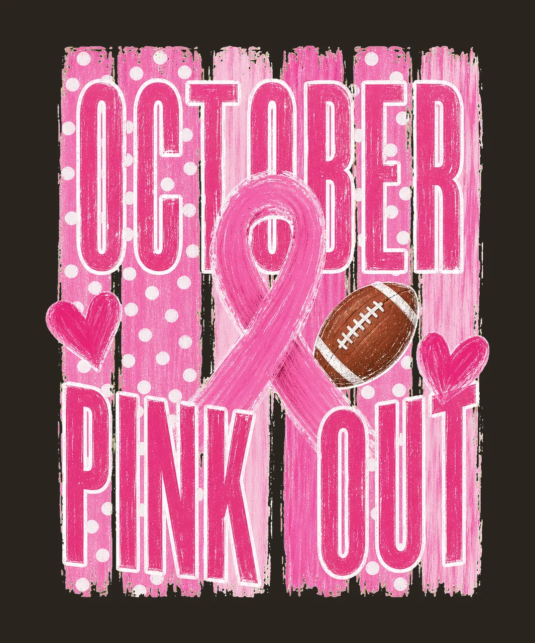 Pink Out October Breast Cancer Awareness Variation D contrast preview thumbnail
