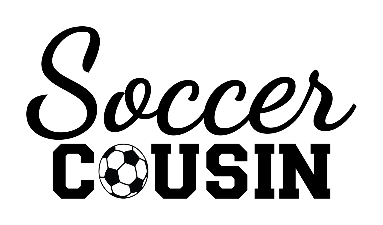 Soccer Cousin Text With A Ball Inside typography black white