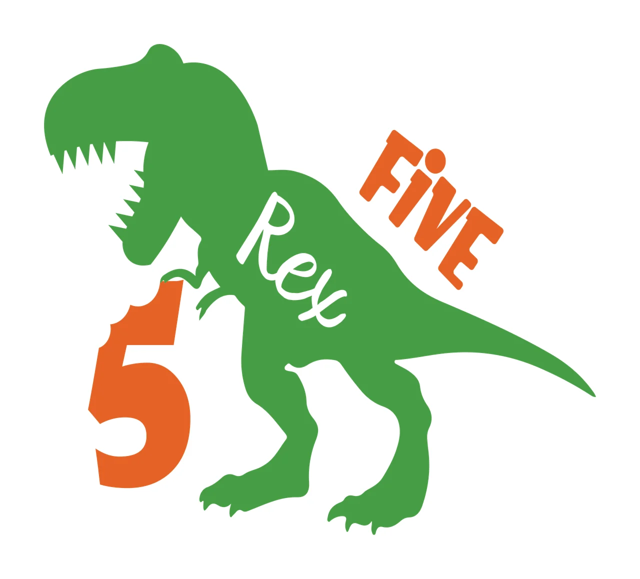 Birthday Dinosaur Graphic silhouette holding number black animal