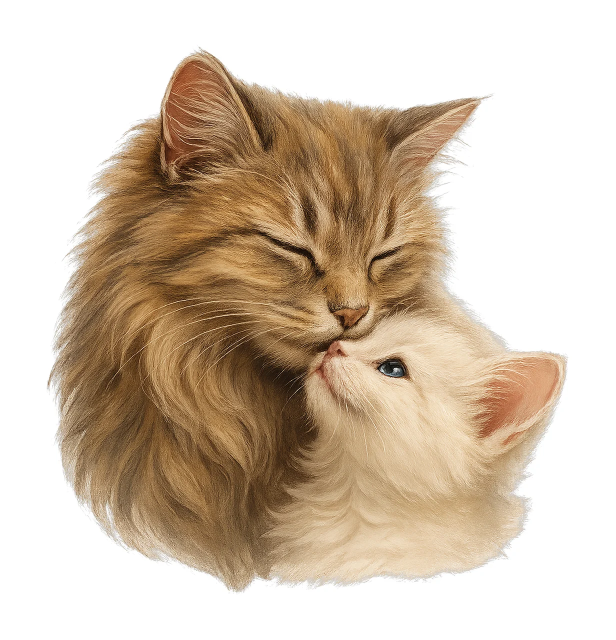 Cat and Kitten Artwork Kitten Love Watercolor Printable Cat