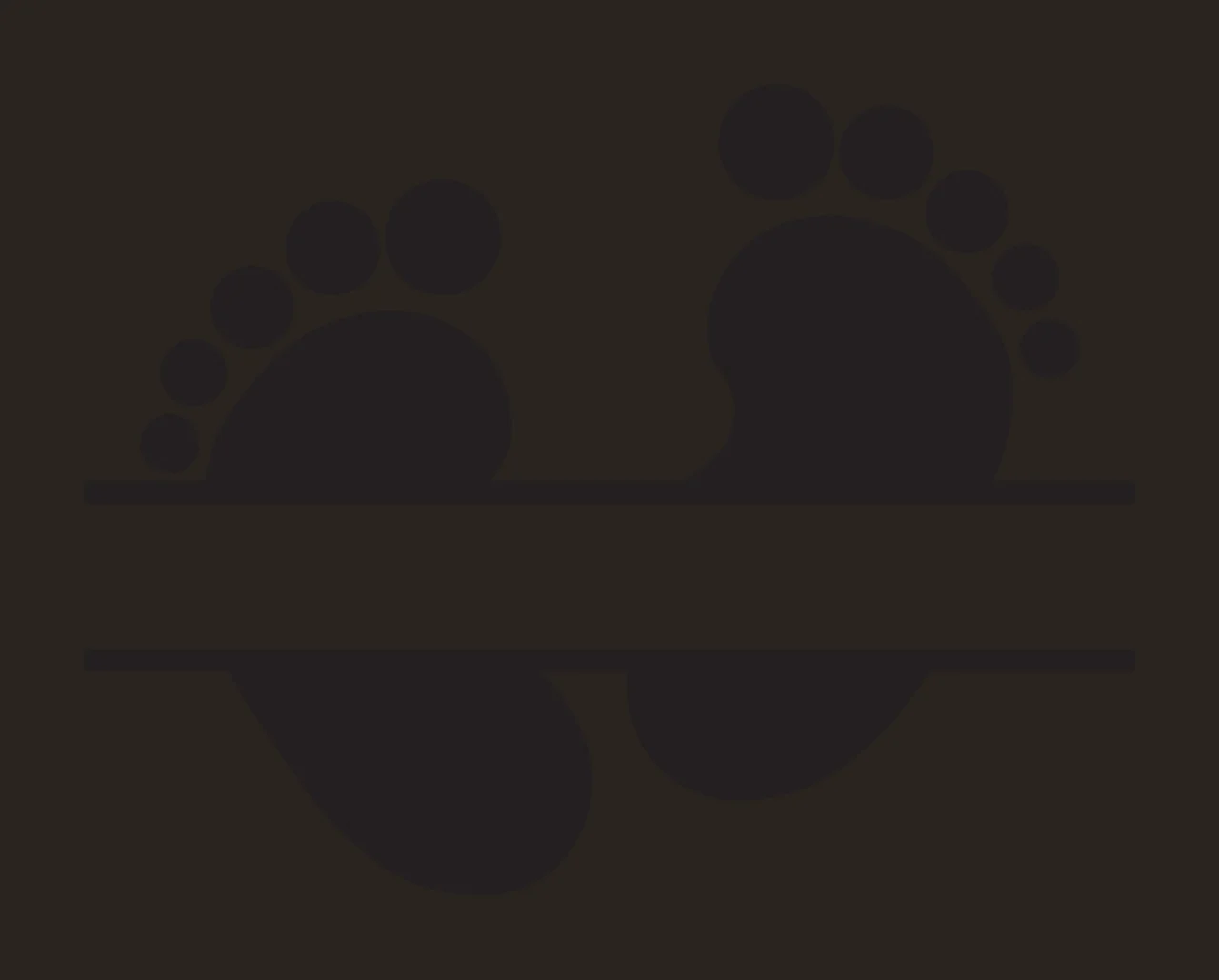Feet Split Baby Minimalist Graphic footprints framing bar black contrast preview thumbnail