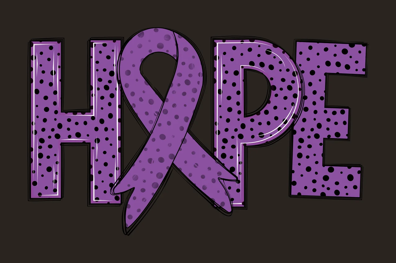 Hope Text With Ribbon Symbol overlay typographic black white contrast preview thumbnail
