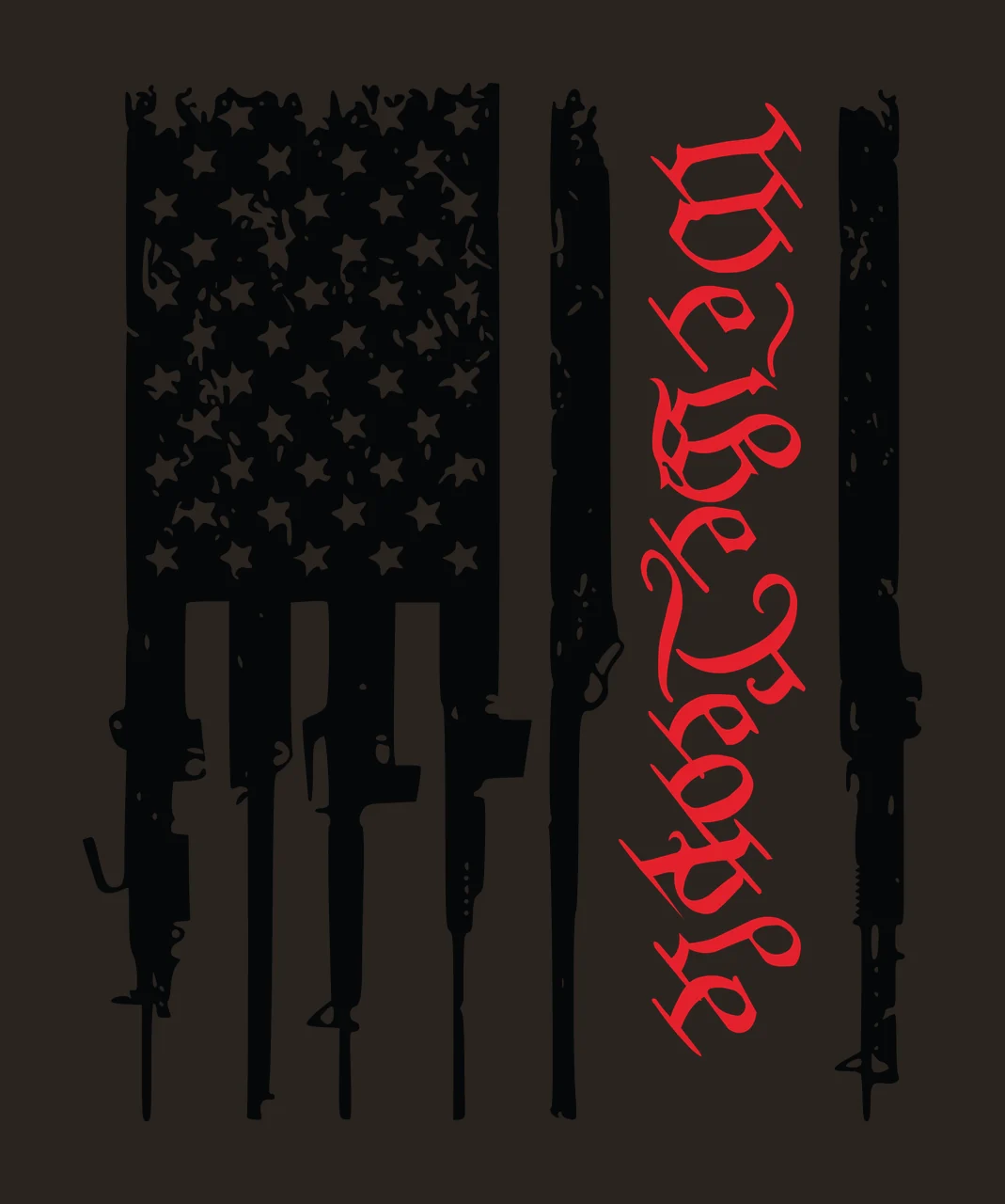 We People Flag A We The People Vertical stars rifles black Variation contrast preview thumbnail