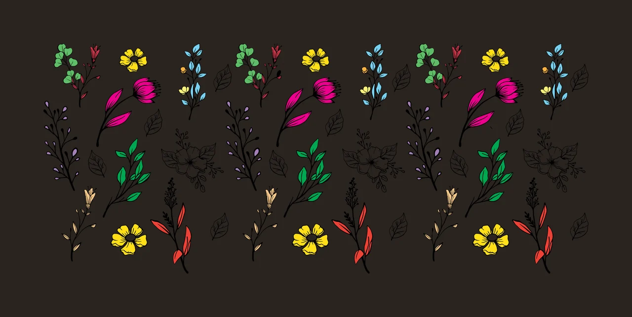 Can Glass Wrap Floral Elements Silhouettes And Line flower contrast preview thumbnail