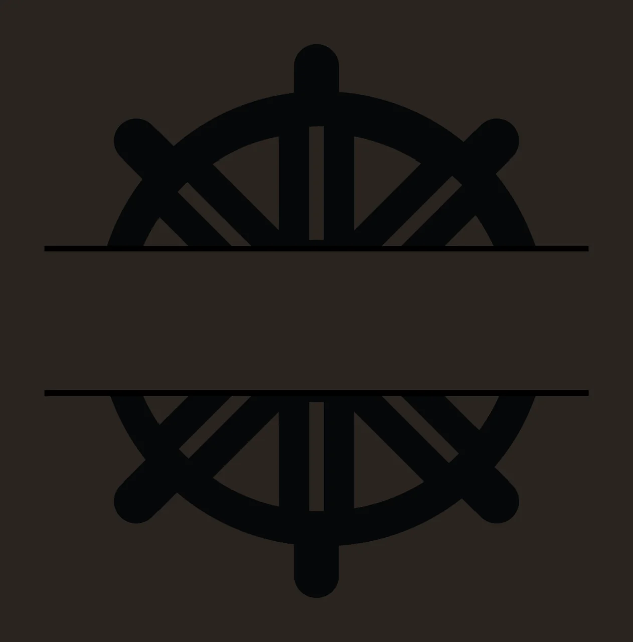 Ship Wheel Stationary With Black And Icon contrast preview thumbnail