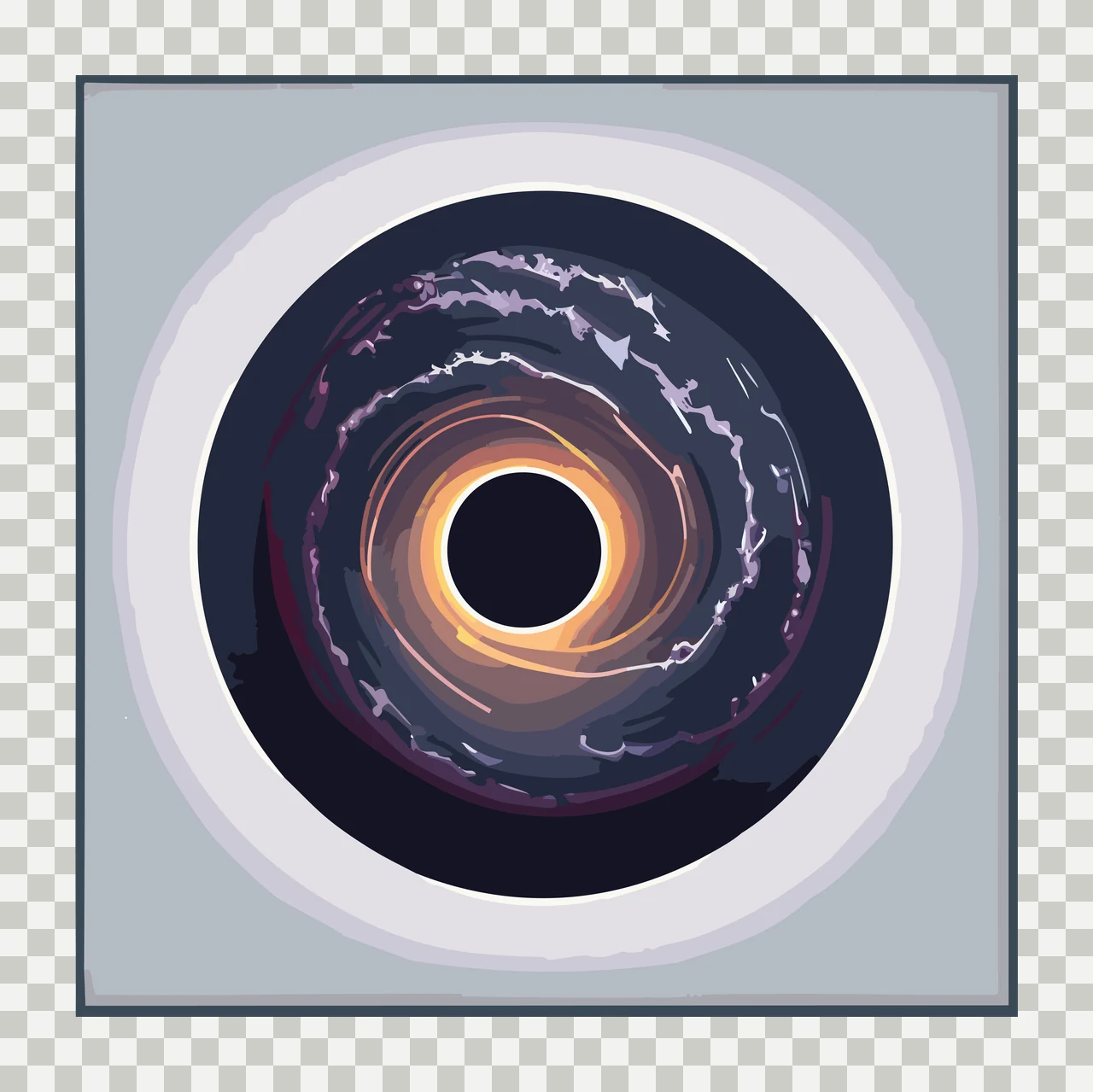Solid Black Square Framed Border Framing Minimalist Plain background transparency and detail preview thumbnail