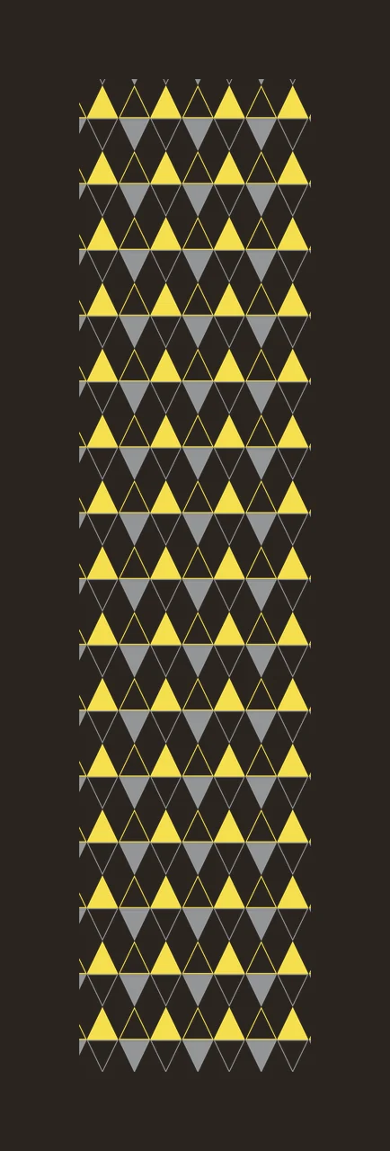 Geometric pattern with triangles solid yellow triangles solid grey triangles and outlined triangles in white contrast preview thumbnail