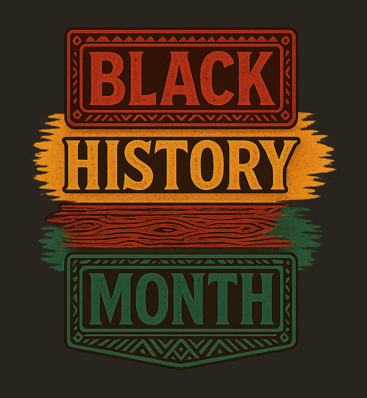 Black History Afrocentric Design MLK Day Artwork African contrast preview thumbnail