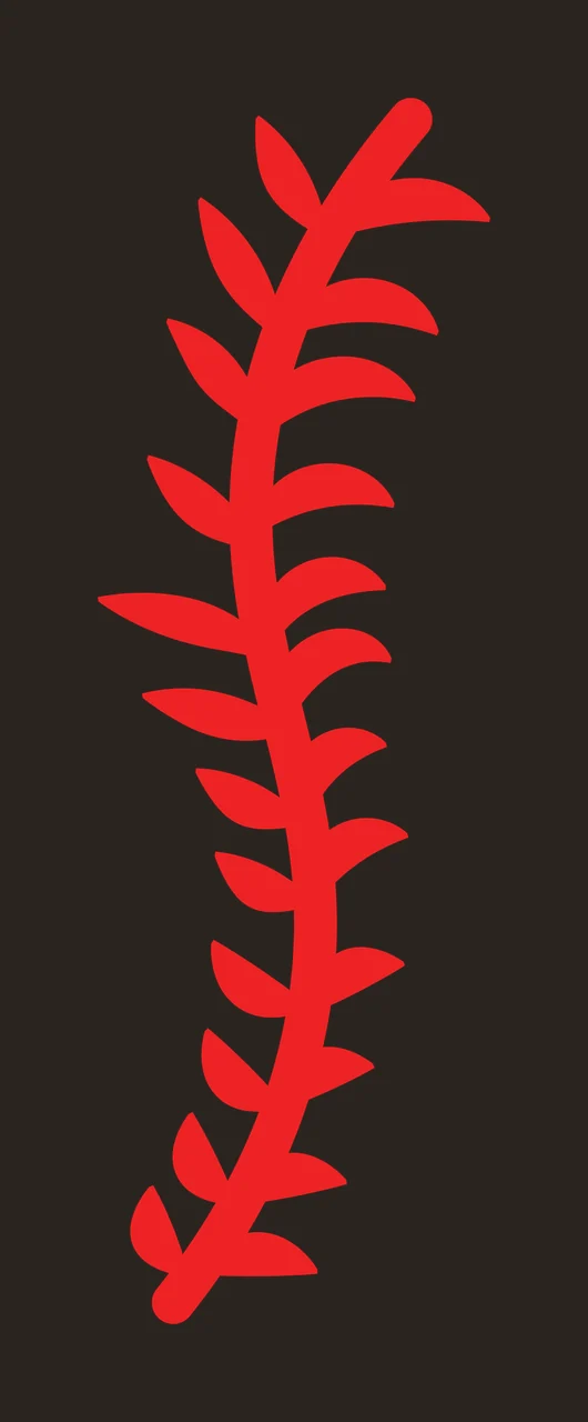 Black Silhouette Of A Long Vertical Plant Stem Static leaves contrast preview thumbnail