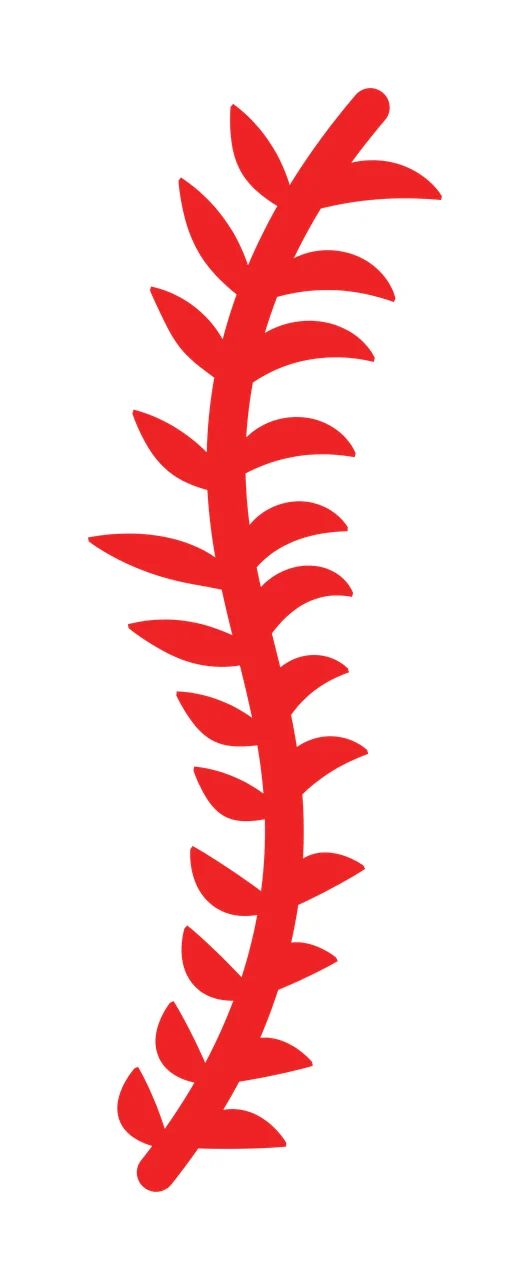 Black Silhouette Of A Long Vertical Plant Stem Static leaves