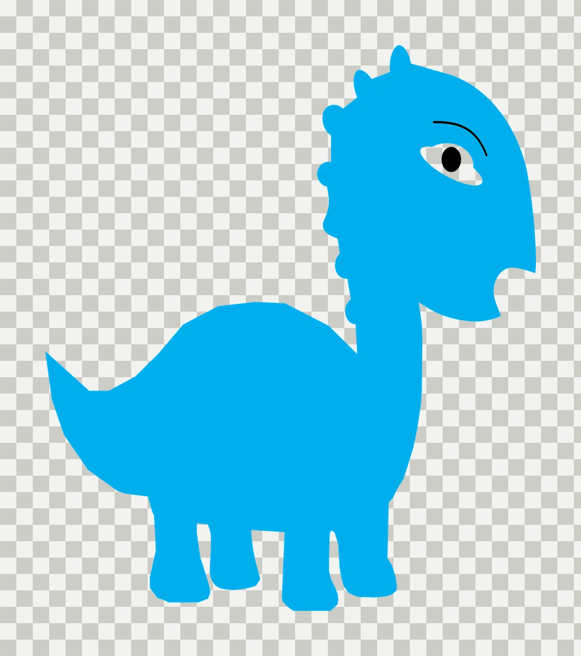 Creature Standing With Cartoon And Spike In Black transparency and detail preview thumbnail