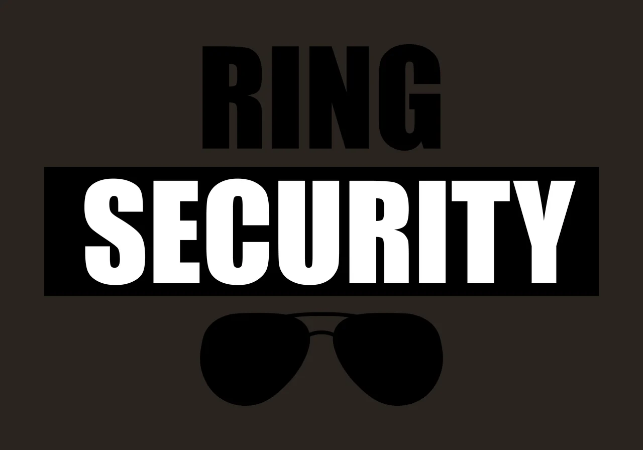 Ring Security Text With Sunglasses Icon rectangle minimalist contrast preview thumbnail