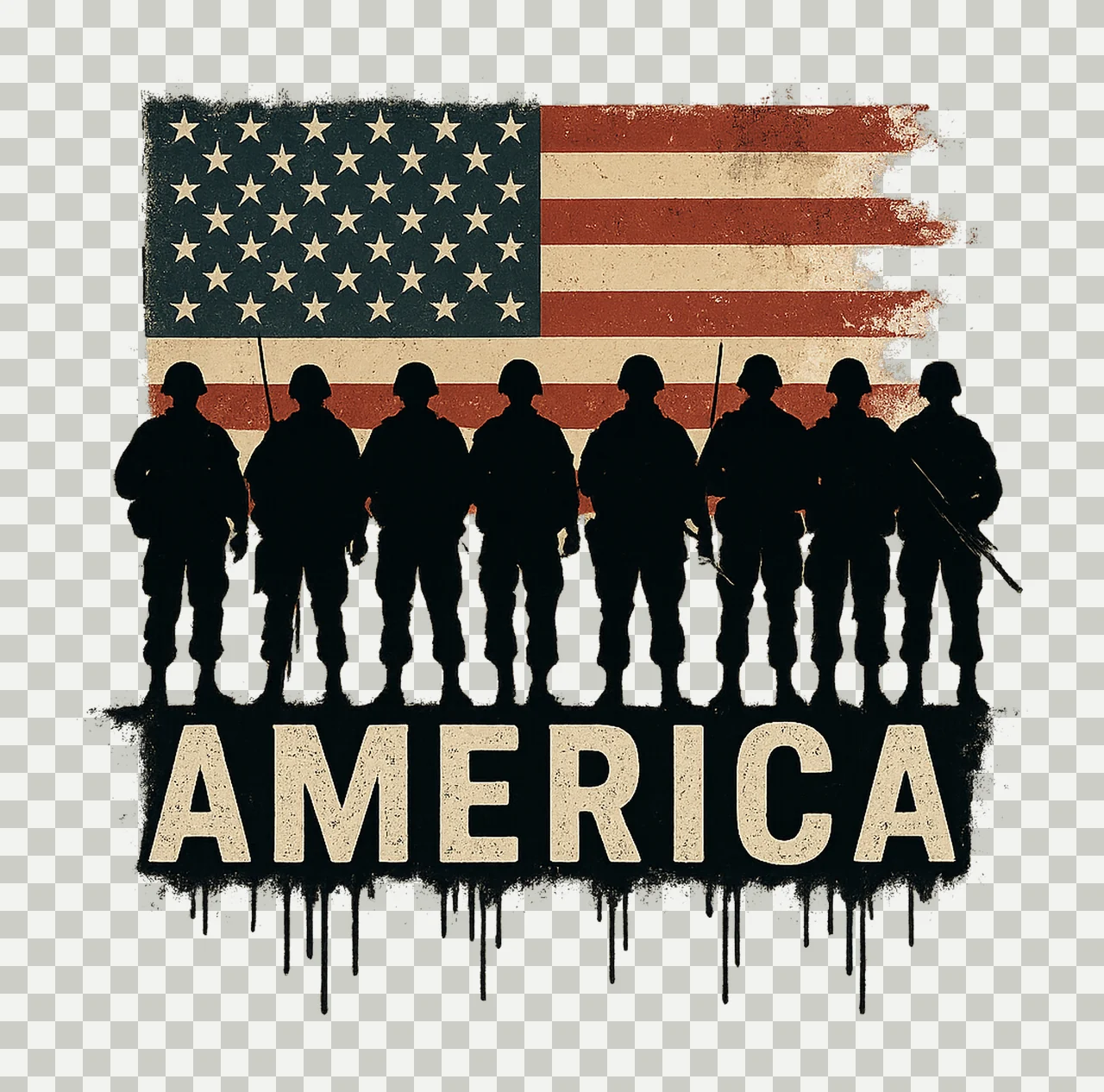 Proud Veteran Patriotic Veteran Digital Military Shirt transparency and detail preview thumbnail