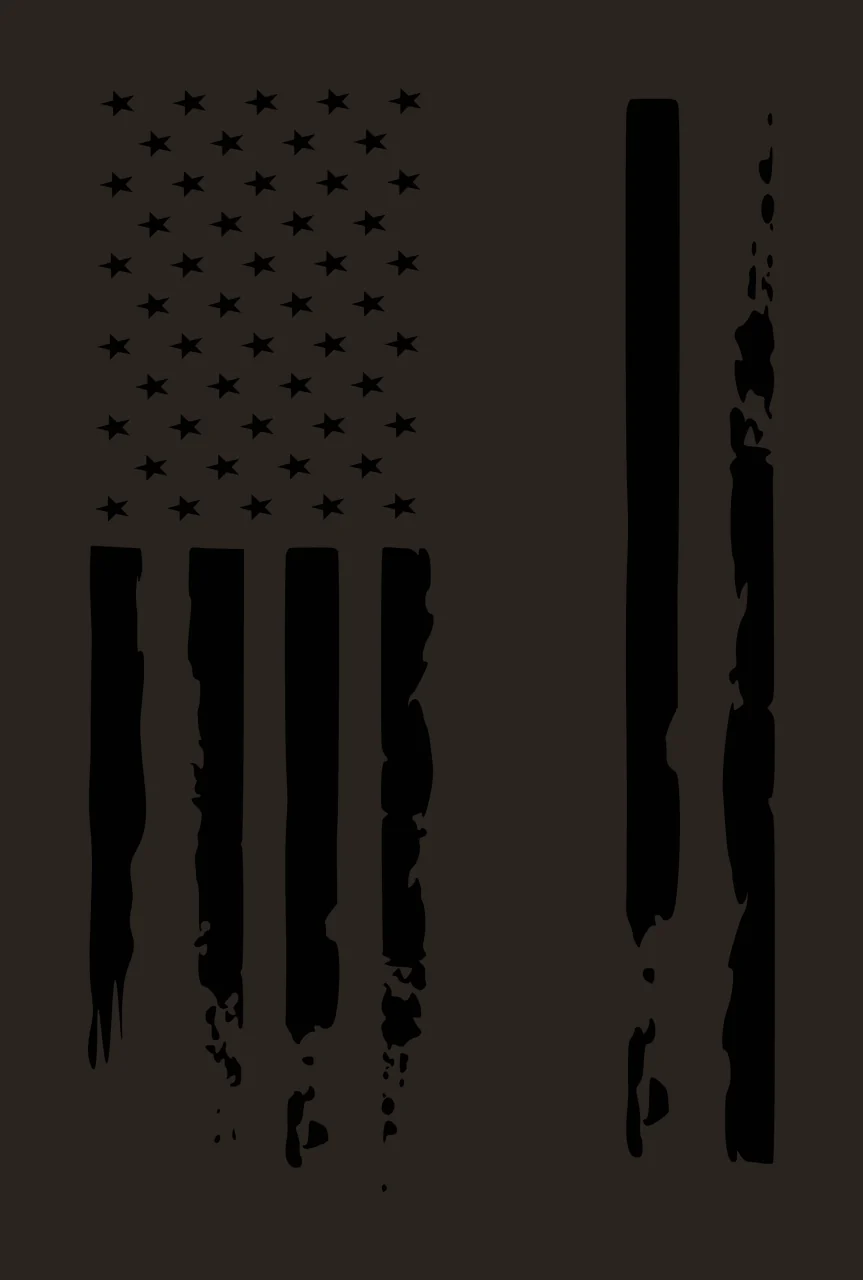 Distressed American Flag Stripes And Stars black white plain contrast preview thumbnail