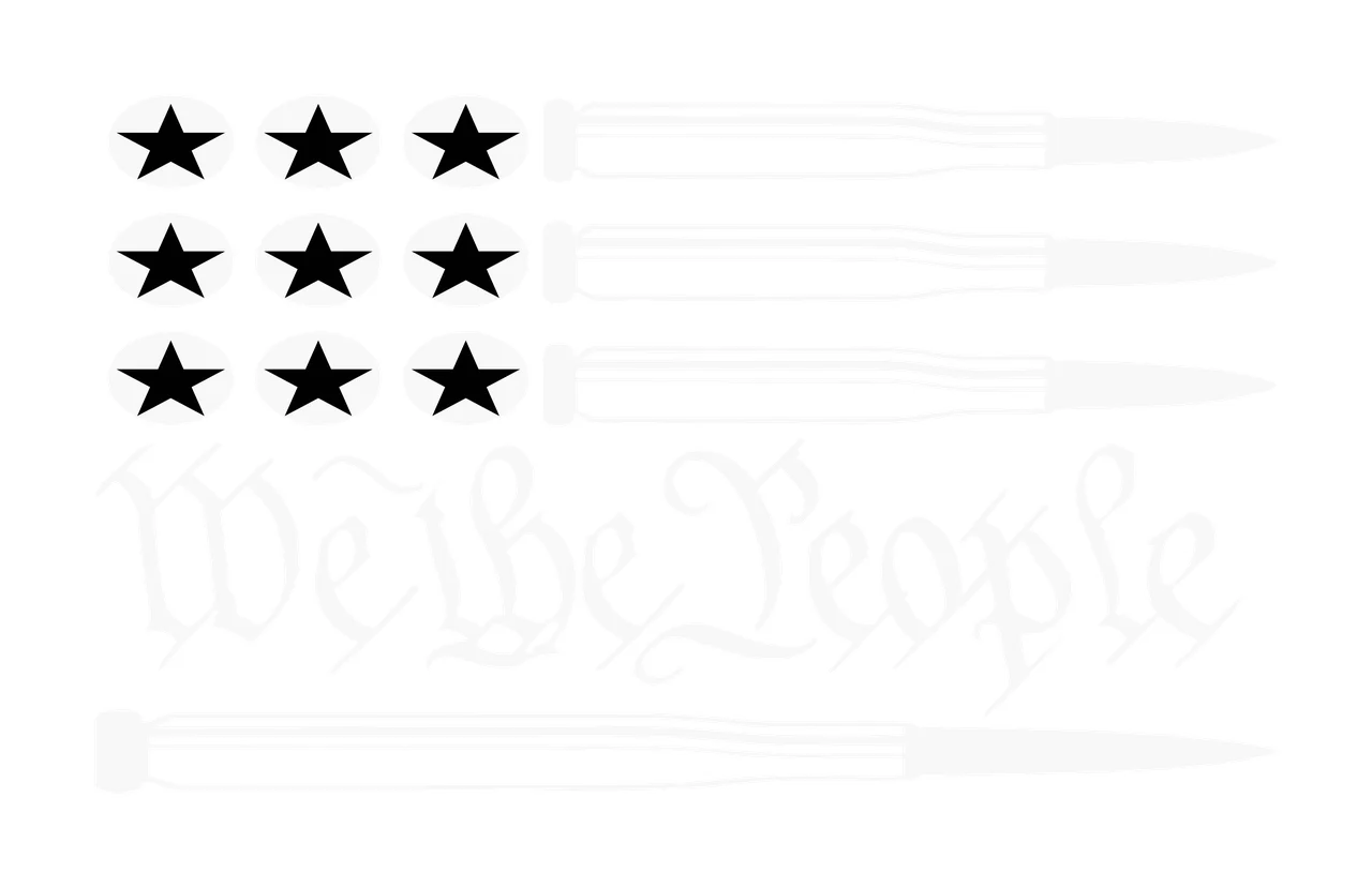 We The People Bullet Flag Design variation combining bullets