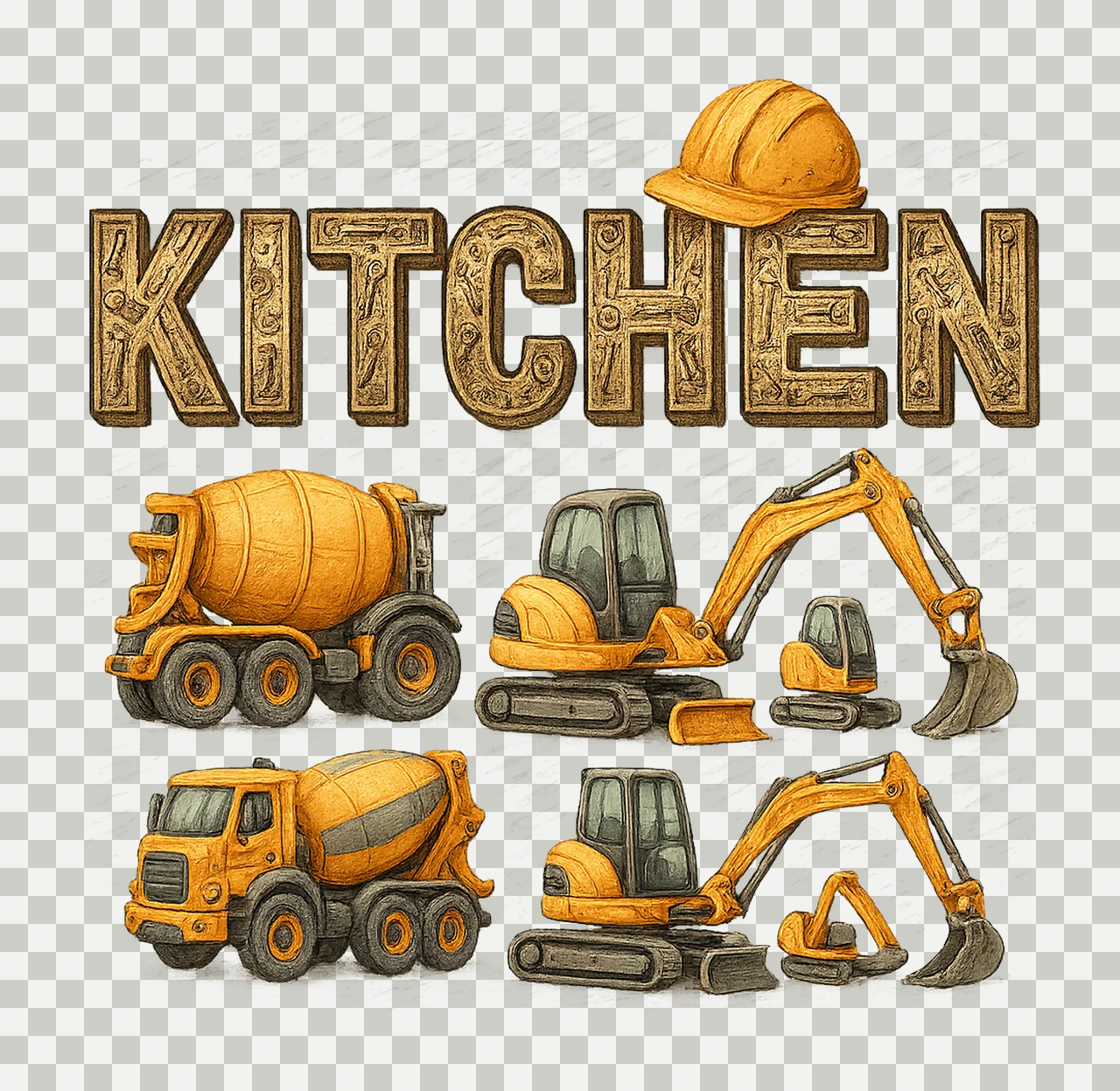 Brother Construction Trucks Off Road Truck Artwork Dirt Boy transparency and detail preview thumbnail