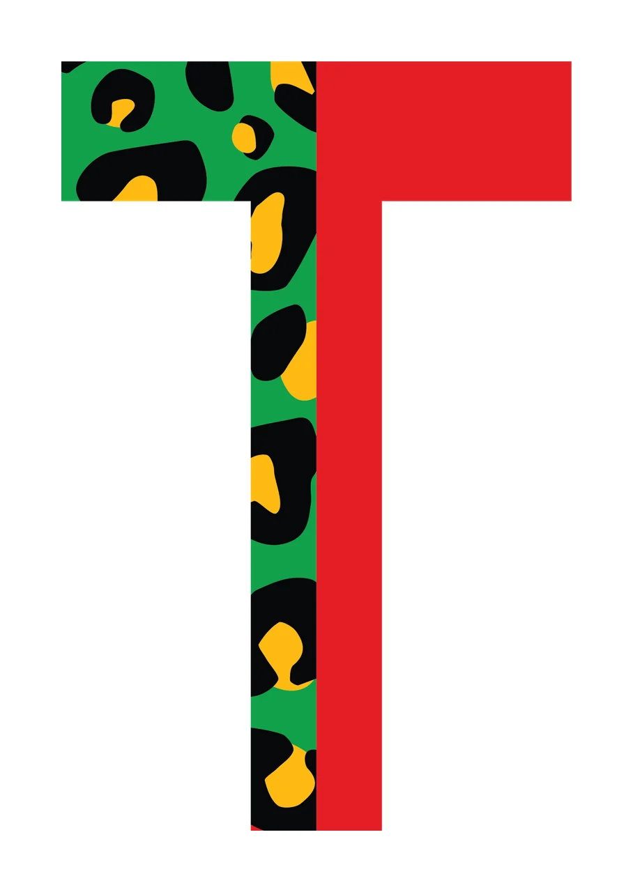 Can Glass Wrap T Letter With Animal Pattern