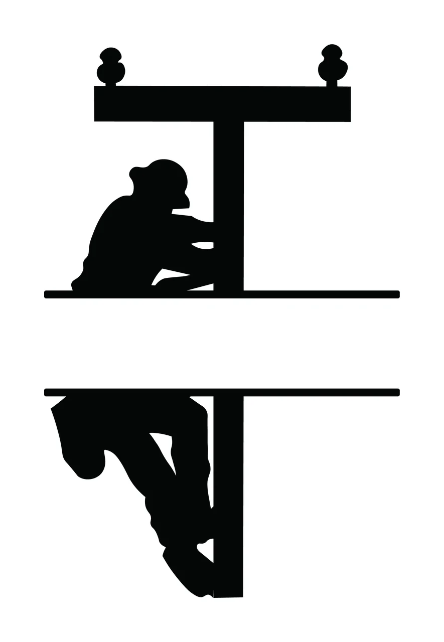 Lineman Monogram Character 03 scalable logo design icon
