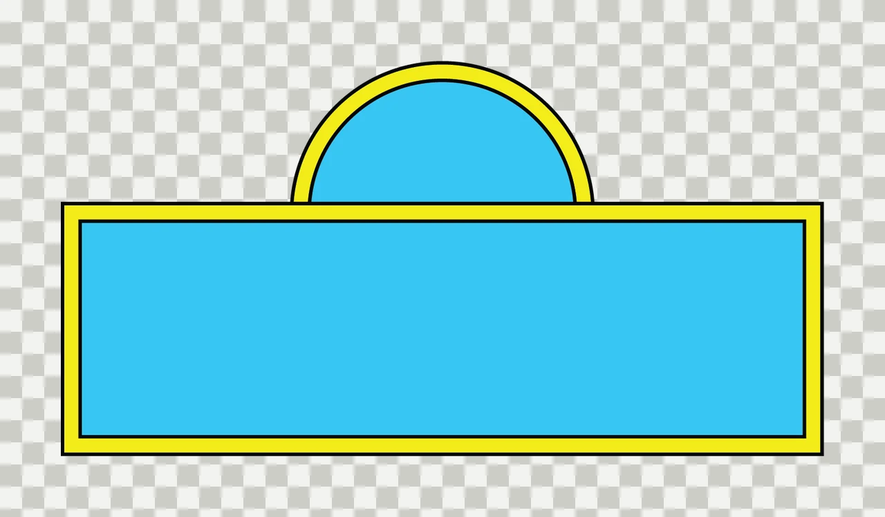 Sign Simple Black Silhouette Of A Road rectangular base semi circle transparency and detail preview thumbnail