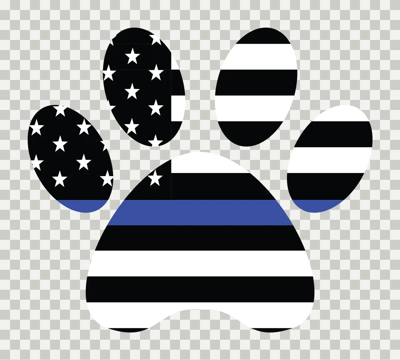 Keychain Animal Paw Print With Star Texture imprinting stars transparency and detail preview thumbnail