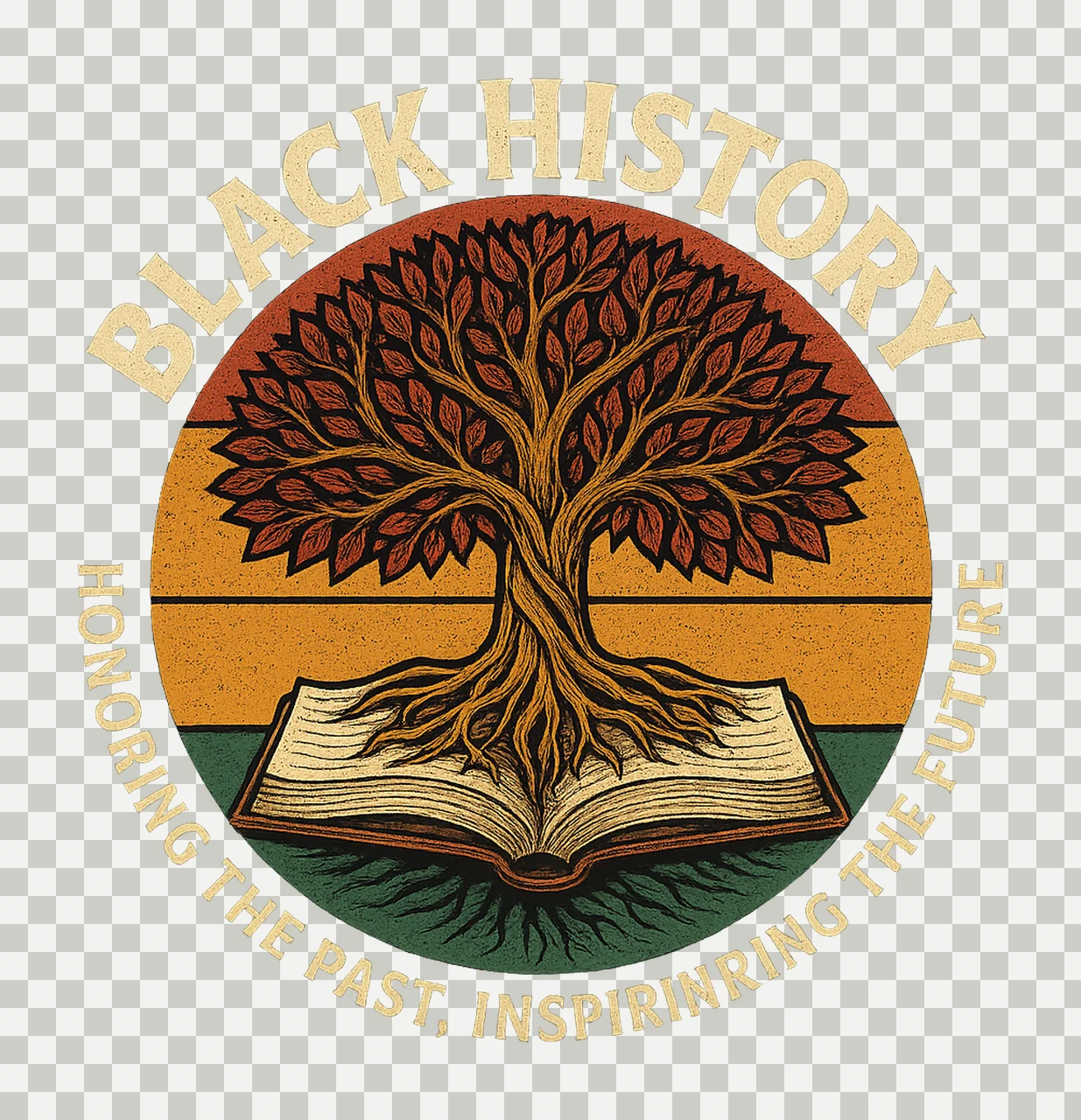 Black History Month Tree African Heritage Design transparency and detail preview thumbnail