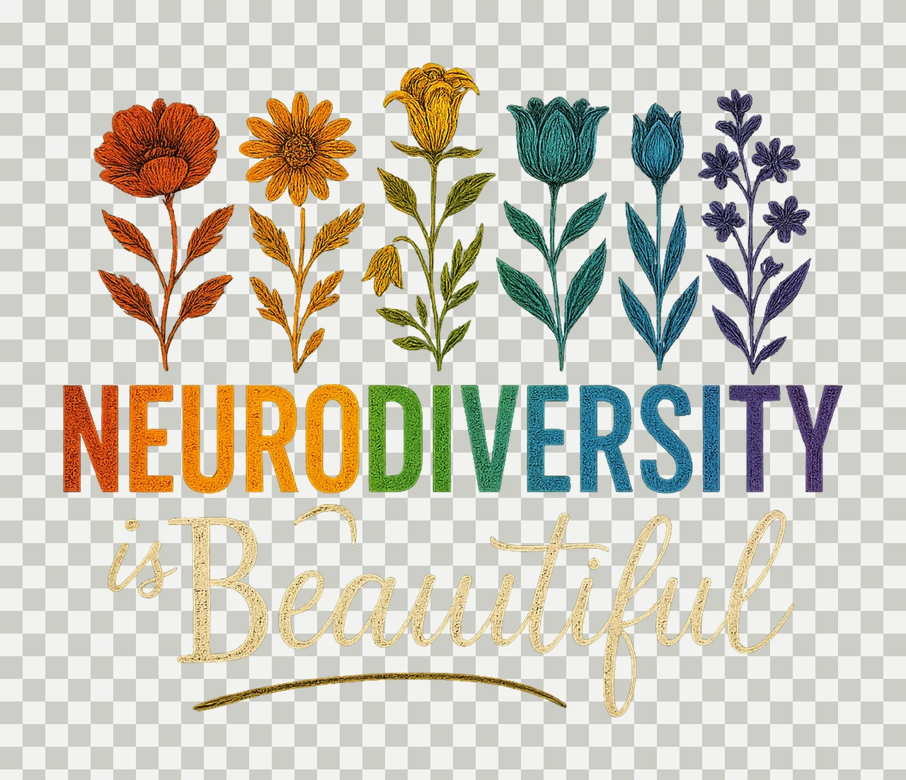 Neurodiversity Is Beautiful Proud Autism Mom Design Everyone transparency and detail preview thumbnail