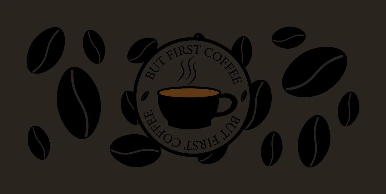 Can Glass Wrap Coffee Text With Beans cup steaming circle steam contrast preview thumbnail