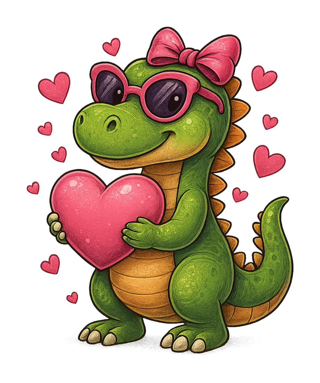 Valentine Rex Artwork Dinosaur Love Cute Dino Heart Design