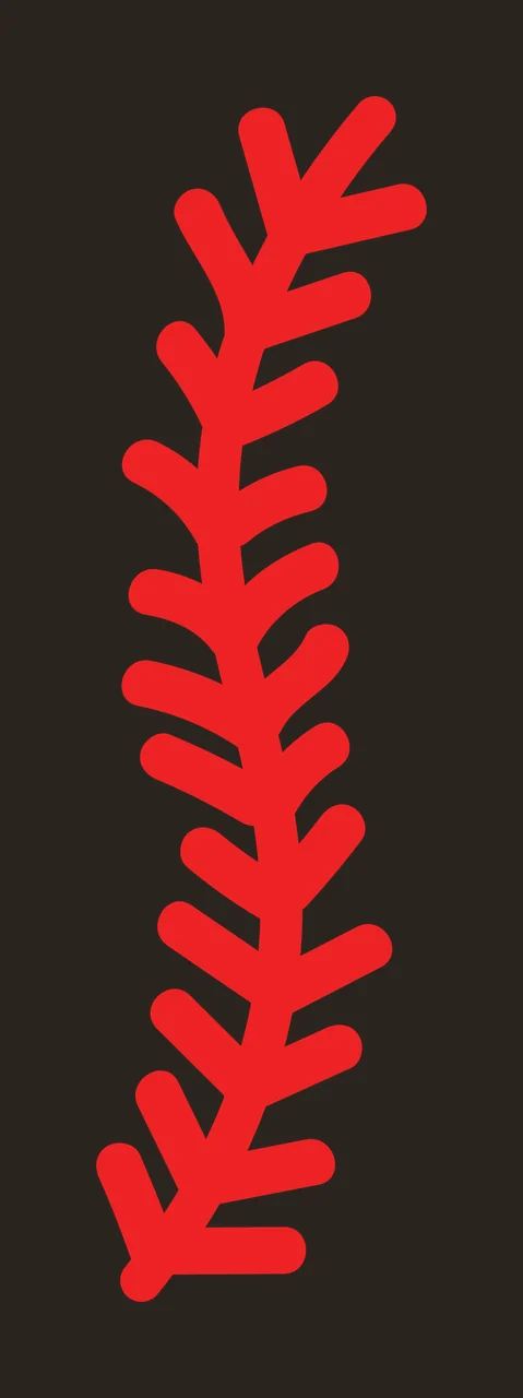 Curved Vertical Plant Stem With Alternating Paired Leaves silhouette contrast preview thumbnail