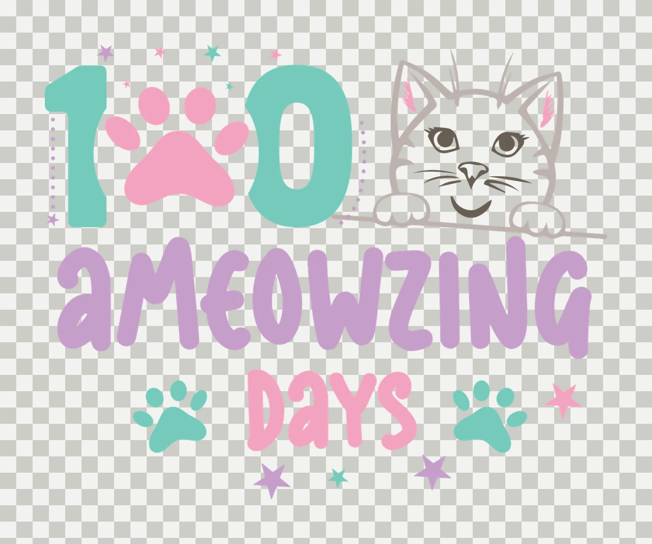 Cat Illustration scalable logo design icon transparency and detail preview thumbnail