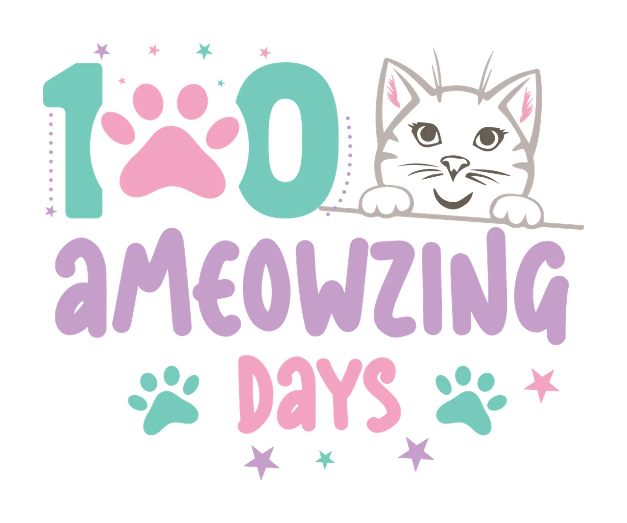 Cat Illustration scalable logo design icon