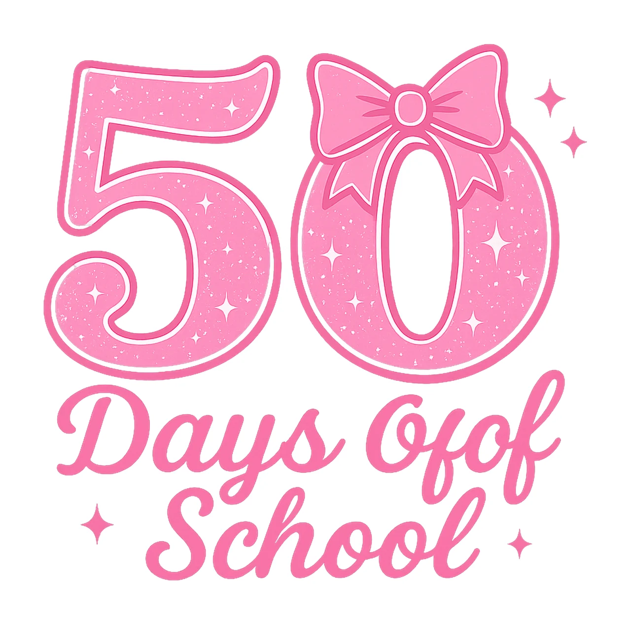 Happy 50th Day of School Retro Teacher Shirt Design Cute