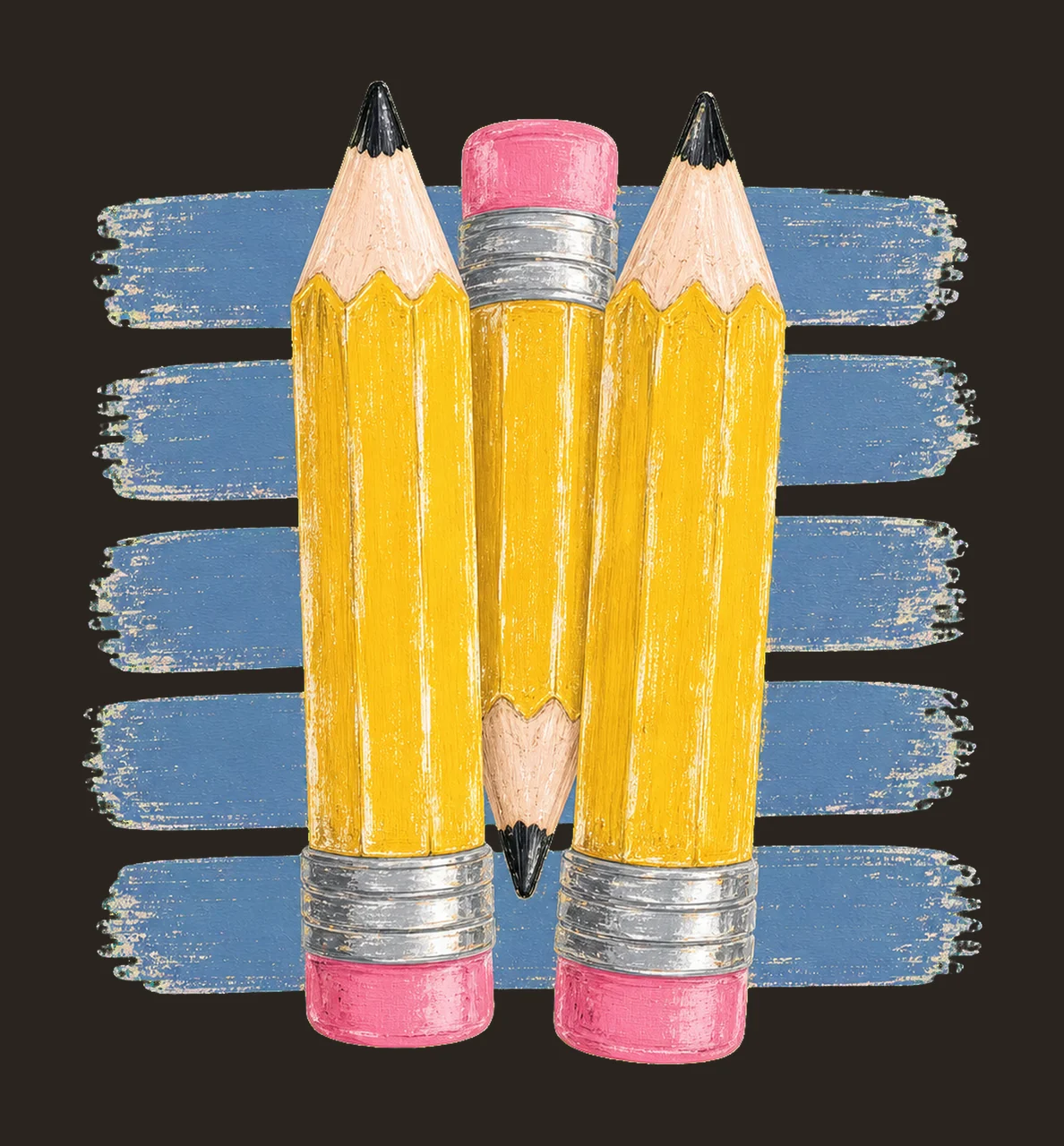 Coastal Pencil Stripes Fall Teacher Mom Teaching Variation F contrast preview thumbnail