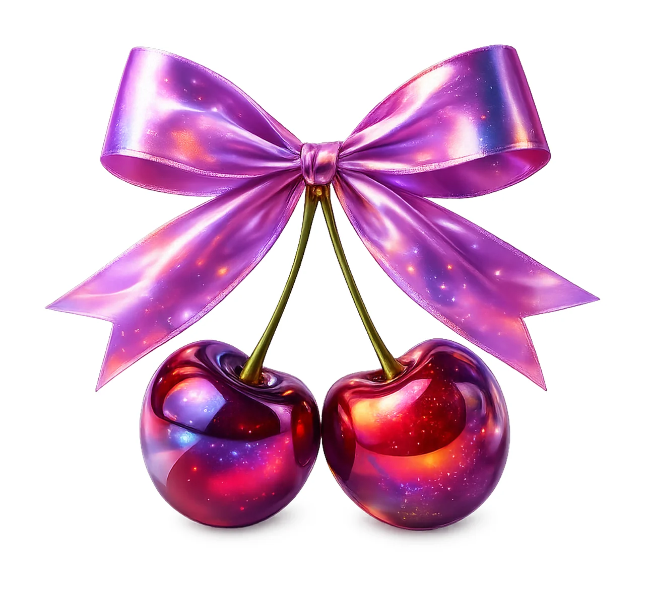 Cherry sublimation designs Coquette bow Fruit Artwork Girly