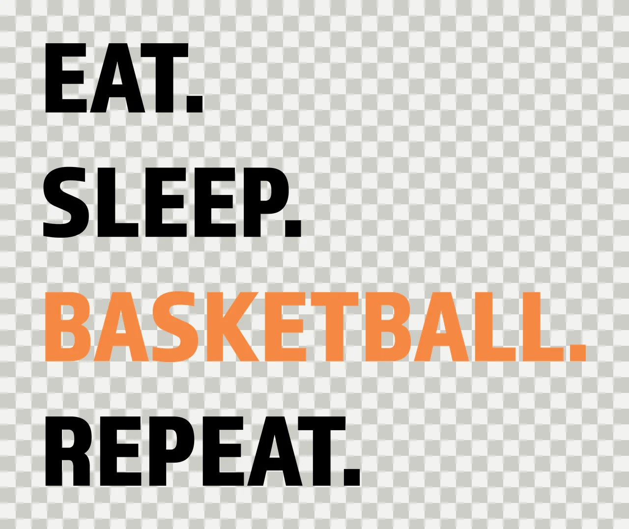 Can Glass Wrap Eat Sleep Basketball Repeat Typography transparency and detail preview thumbnail