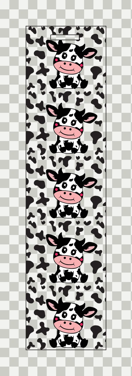 Cow Silhouette Pattern Vertical Layout Cows spots black white transparency and detail preview thumbnail