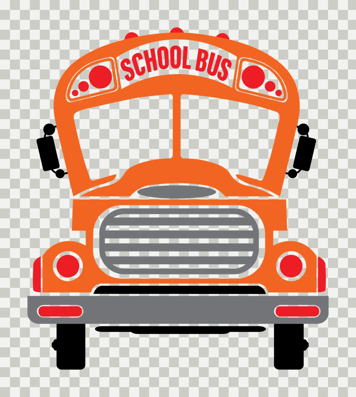 Headlights Stationary With Silhouette And Outline In Black transparency and detail preview thumbnail