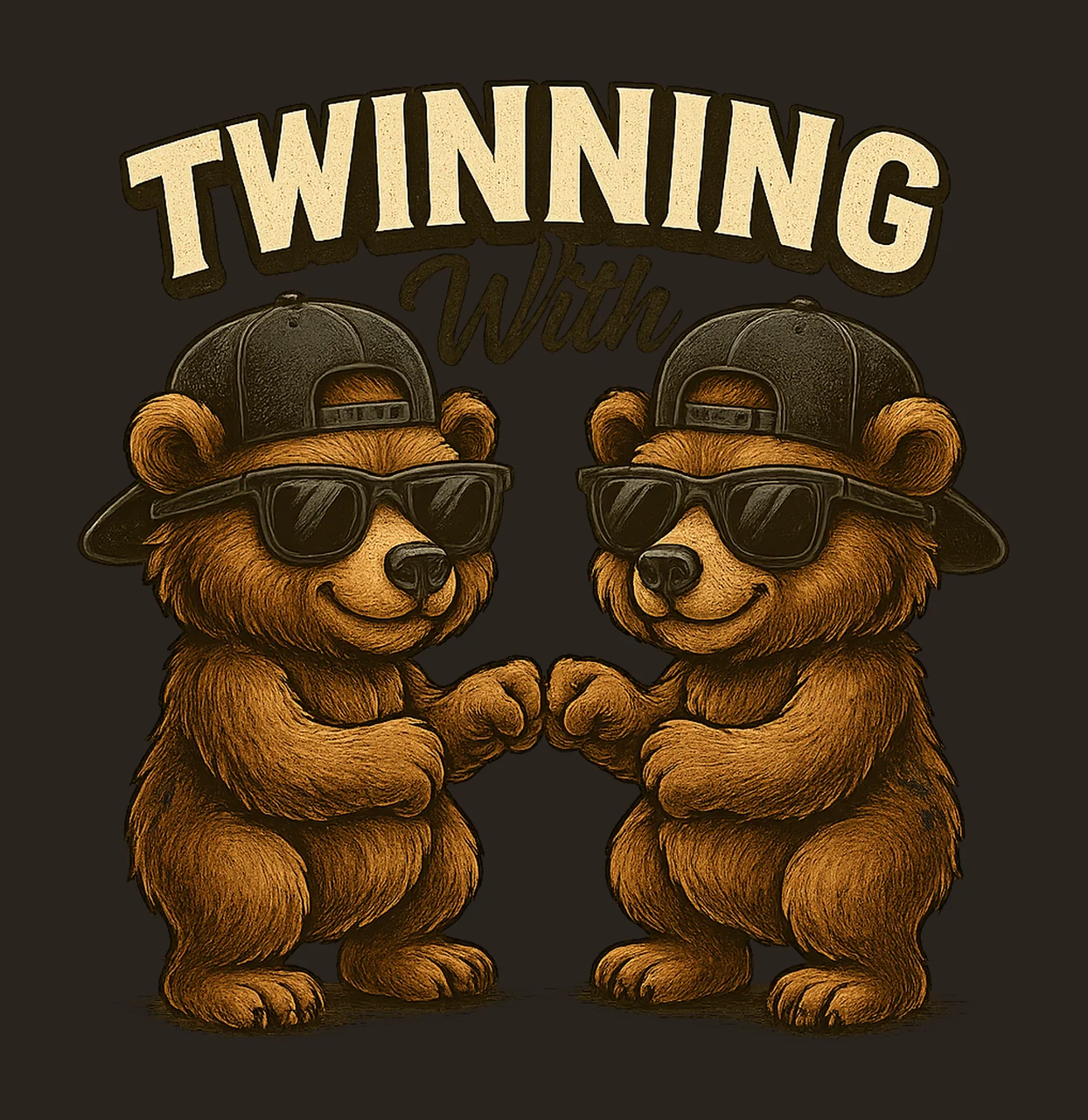 Twinning With My Bro Rex Dinosaur Funny Matching Design contrast preview thumbnail