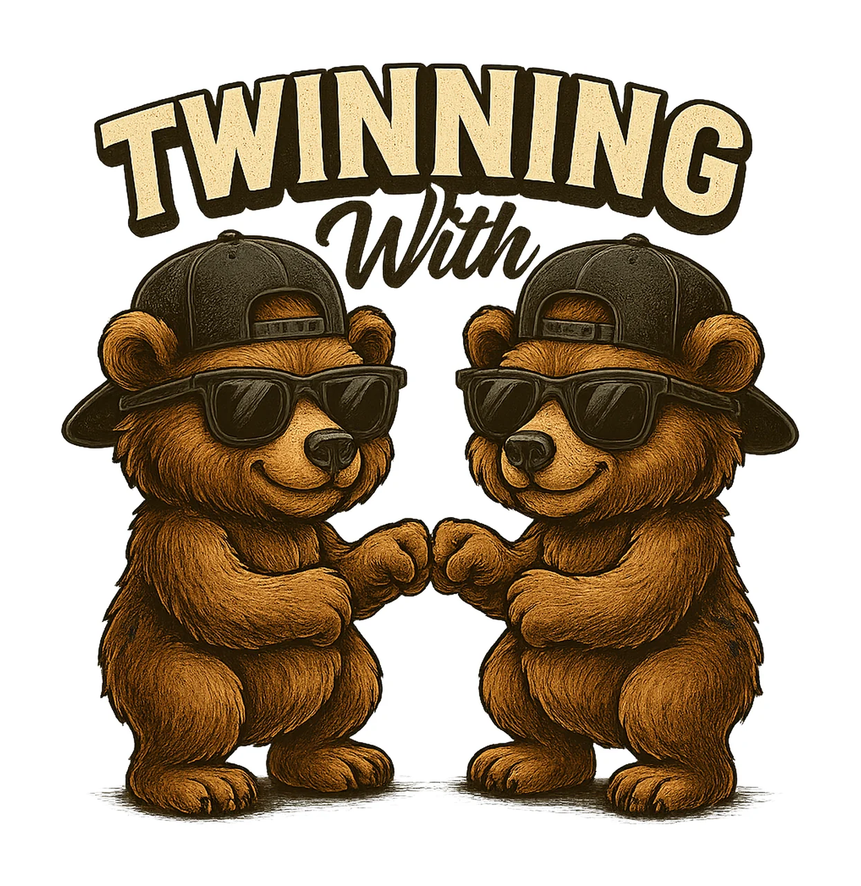 Twinning With My Bro Rex Dinosaur Funny Matching Design