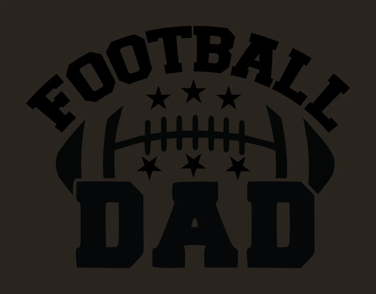 Football Dad Text Graphic With Stars And Ball outline typographic contrast preview thumbnail