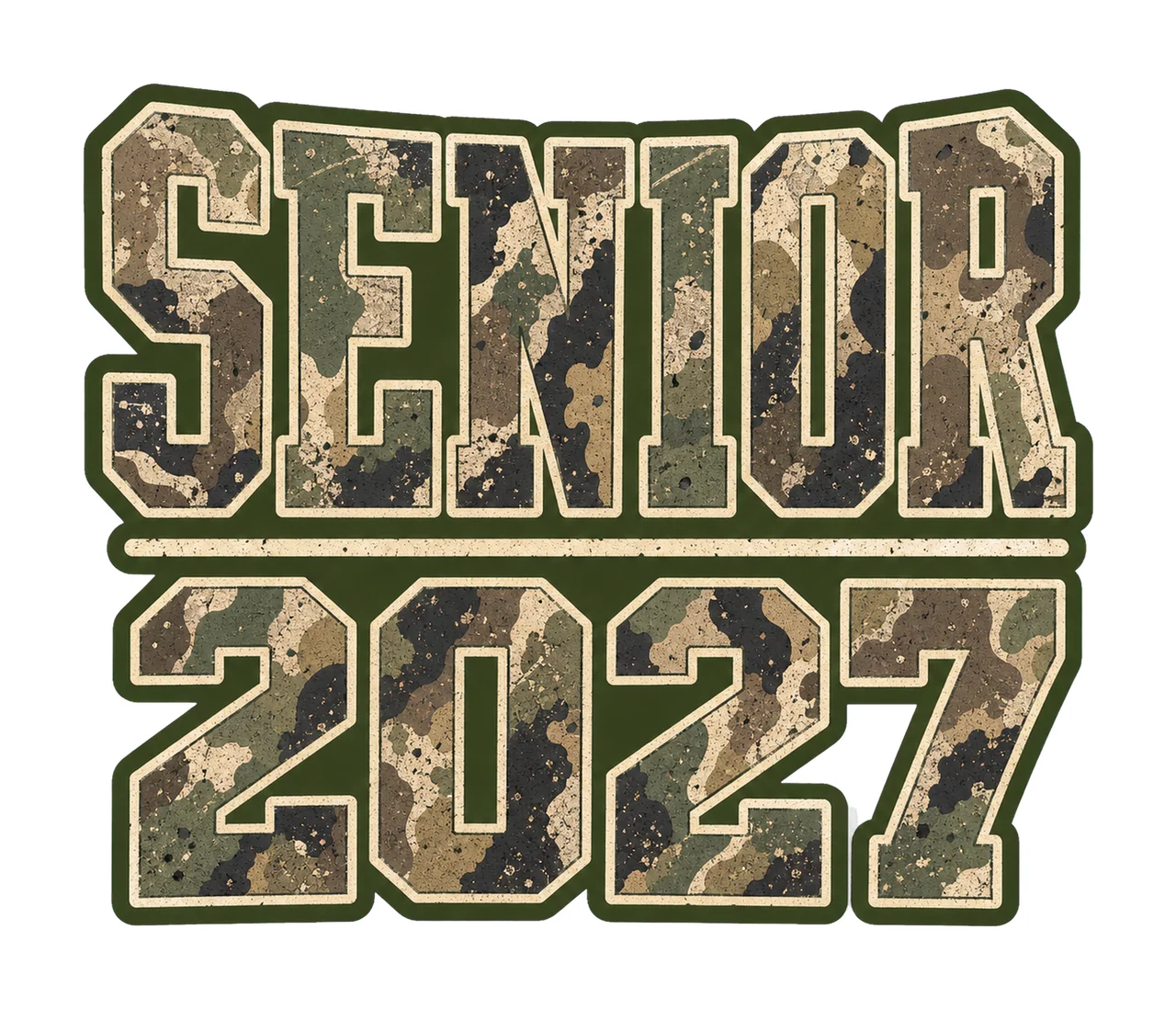 Senior 2027 Camo Graduation sublimation instant Variation A